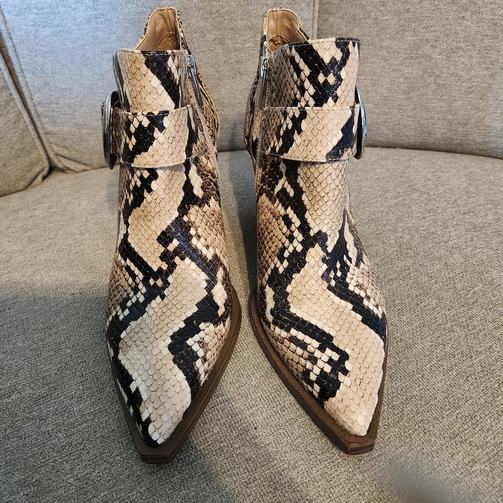 Vince Camuto Python Ankle Boots 8.5 - image 2
